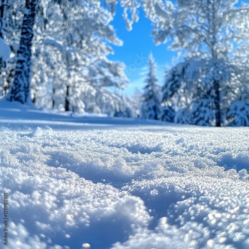 Wallpaper Mural Sparkling Snowscape Under Azure Skies Captivating Winter Wonderland Scene with Frosty Trees and Bright Sunlight Reflecting on Pristine Snow Surface Torontodigital.ca