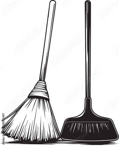 broom and dustpan