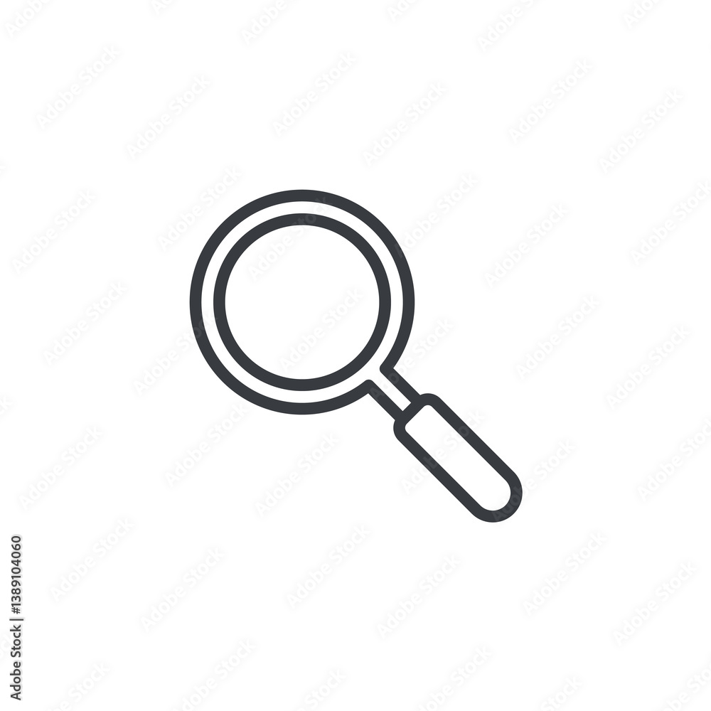 Finding information line icon