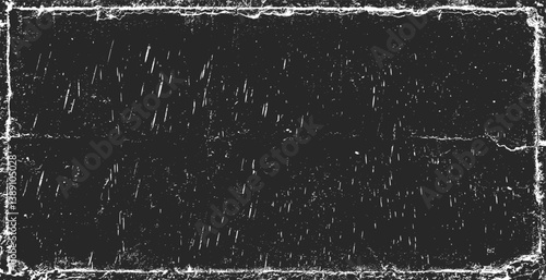 Obraz na płótnie Grunge texture pattern frame. Black design border. Old paper vector illustration. w salonie