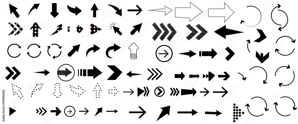 Arrow icons set. Arrow collection. Simple arrow big set. Vecto Arrow icons set. Arrow collection. Simple arrow big set. Vecto