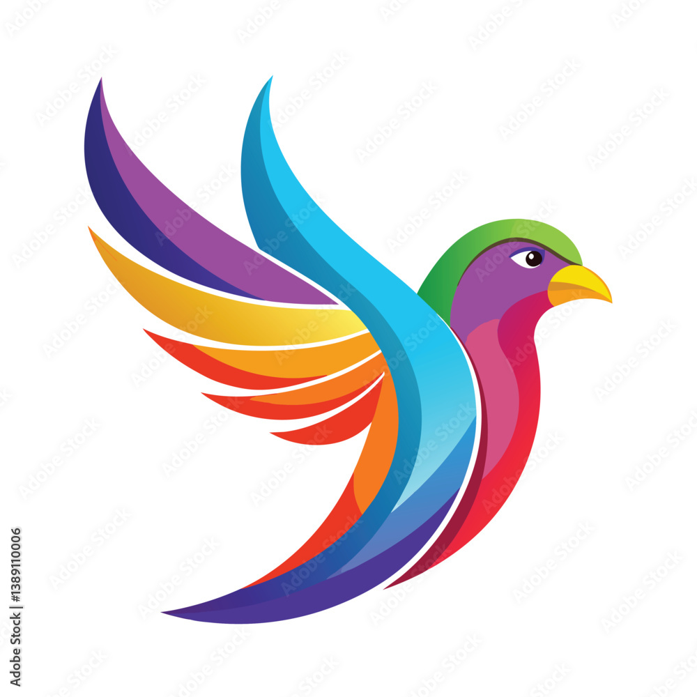 A stylized, colorful bird design with outstretched wings, representing freedom, flight, and creativity. The bird is depicted in vibrant shades of blue, red, yellow, and purple. A stylized, colorful bird design with outstretched wings, representing freedom, flight, and creativity. The bird is depicted in vibrant shades of blue, red, yellow, and purple.