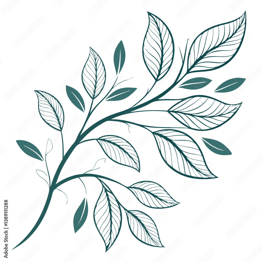 Minimal Leaf Graphics Pattern for Organic and Natural Themes Minimal Leaf Graphics Pattern for Organic and Natural Themes