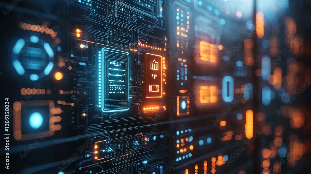 A microchip access system integrated into a smart home environment, highlighting convenience and the advancements in modern living technologies. A microchip access system integrated into a smart home environment, highlighting convenience and the advancements in modern living technologies.