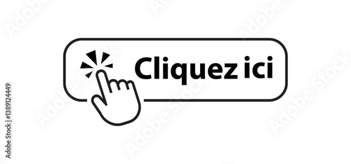 cliquez ici text on white background. klick here in french language.	