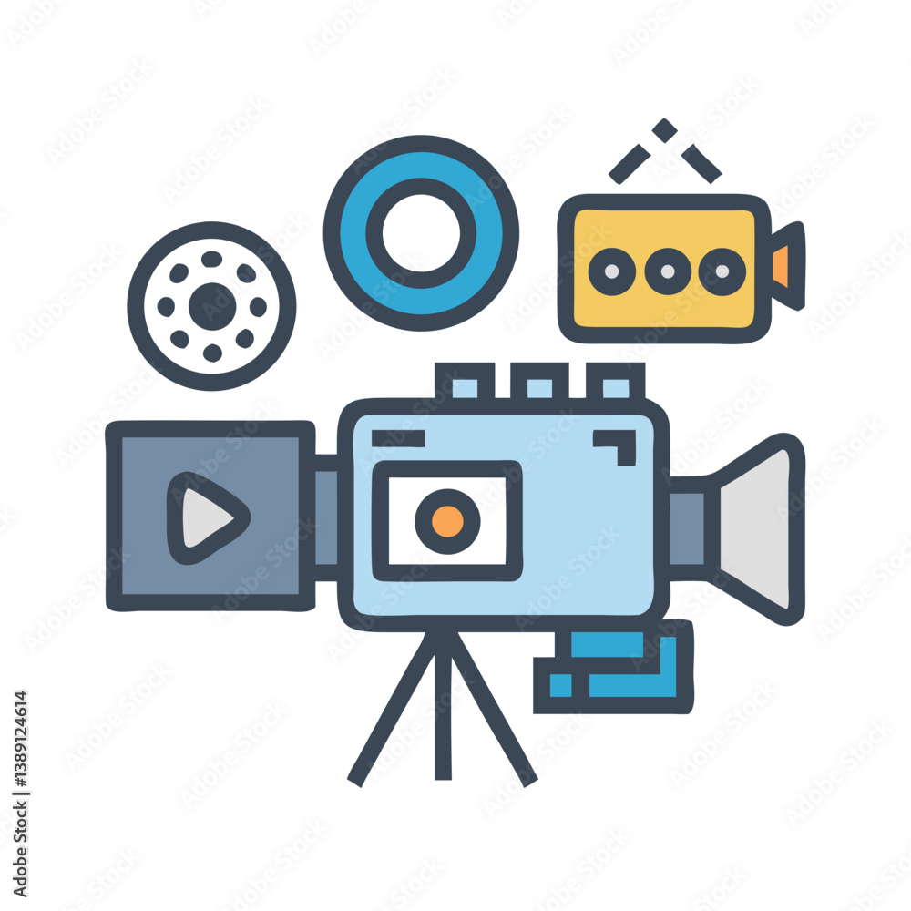 Fototapeta premium Camera Video Film Icon