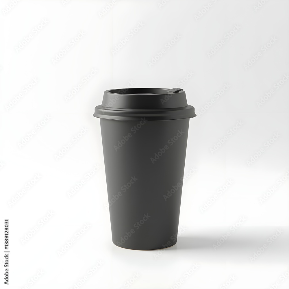Reusable coffee cup with lid eco-style isolated on white background for sustainability, beverages, and eco-friendly products Reusable coffee cup with lid eco-style isolated on white background for sustainability, beverages, and eco-friendly products