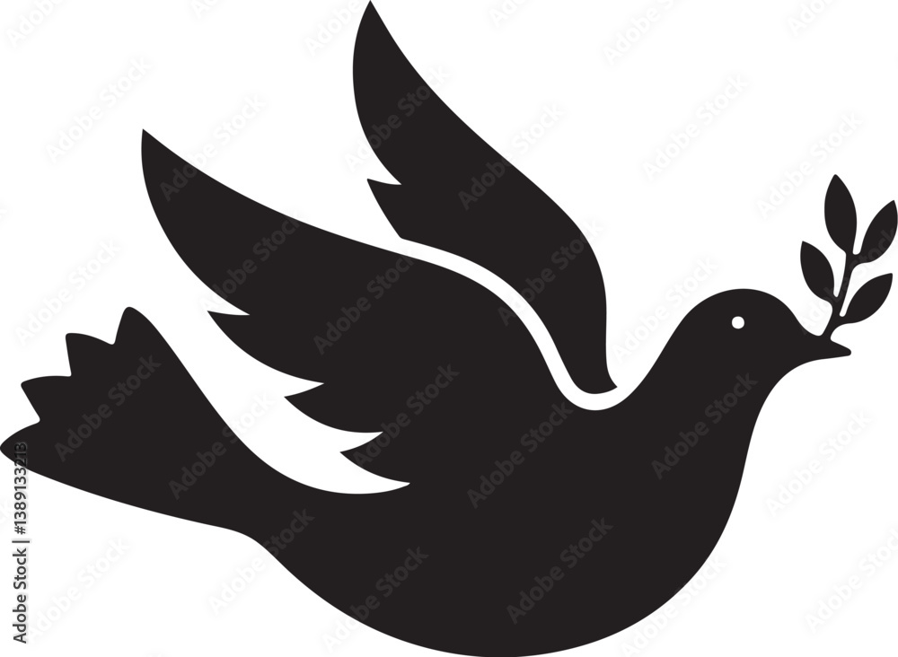 Peace Doves Silhouette Vector Bundle Peace Doves Silhouette Vector Bundle