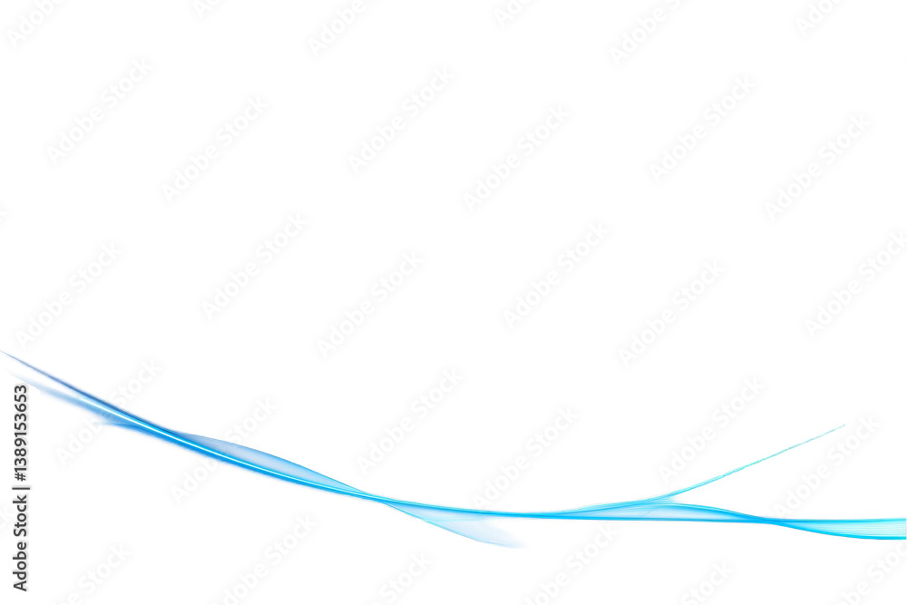 Abstract Wave Illustration On Black Background With Blue Energy Lines