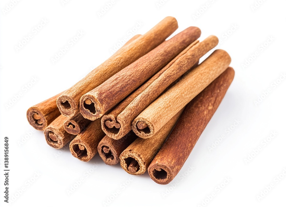 Cream of cinnamon sticks isolated on a white background, flat lay. Stock photo contest winner, high-resolution photo, high definition image. Cream of cinnamon sticks isolated on a white background, flat lay. Stock photo contest winner, high-resolution photo, high definition image.