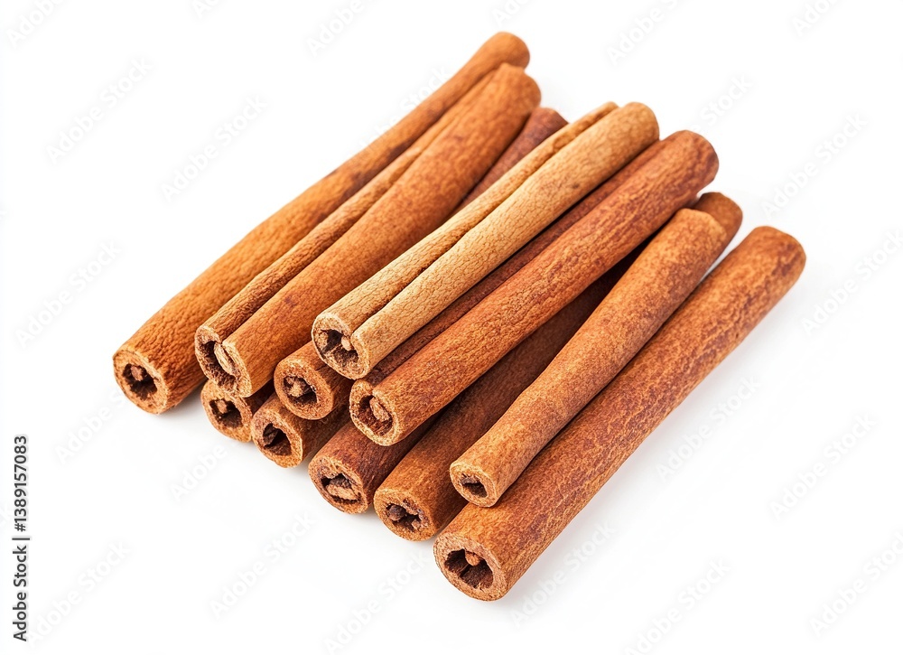 Cream of cinnamon sticks isolated on a white background, flat lay. Stock photo contest winner, high-resolution photo, high definition image. Cream of cinnamon sticks isolated on a white background, flat lay. Stock photo contest winner, high-resolution photo, high definition image.