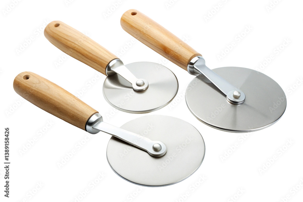 Fototapeta premium Pizza cutters slicing pizza with precision