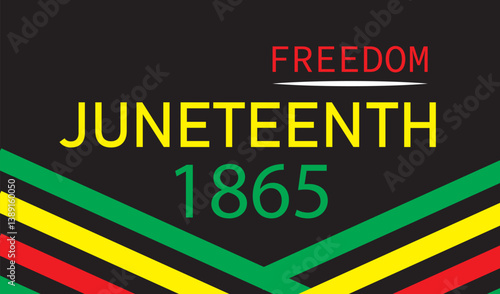 Juneteenth Freedom day. June 19, 1865. Independence and Emancipation day. Vector illustration. EPS10