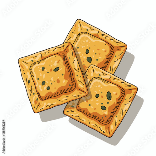 Toasted Ravioli St. Louis Style Food Illustration Print