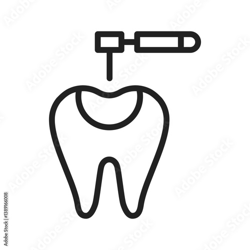 Tooth Seal icon vector image. Suitable for mobile apps, web apps and print media.