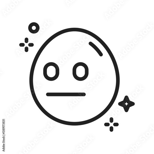 Neutral Face icon vector image. Suitable for mobile apps, web apps and print media.