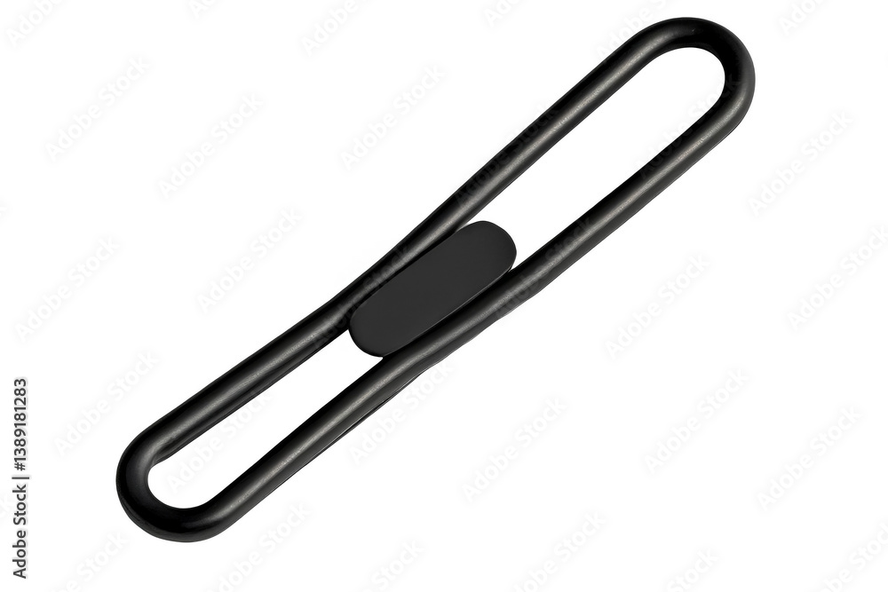Isolated Black Clip on Transparent Background Metal Shape Tool Isolated Black Clip on Transparent Background Metal Shape Tool