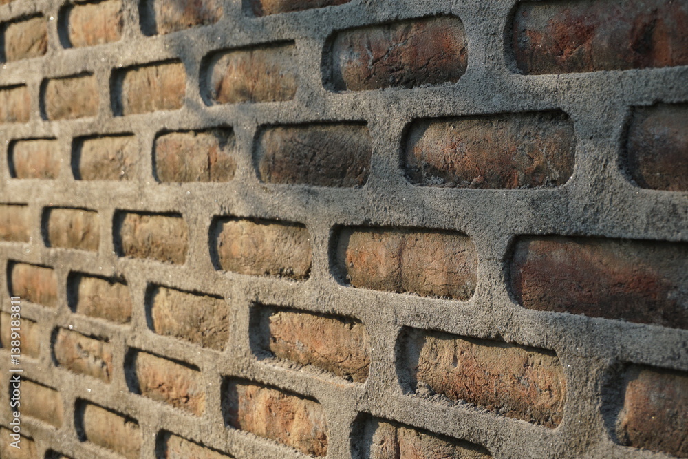 Fototapeta premium brick pattern wall surface background, seamless wall surface backdrop, brick wall pattern background