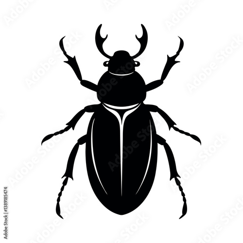 stag beetle vector illustration