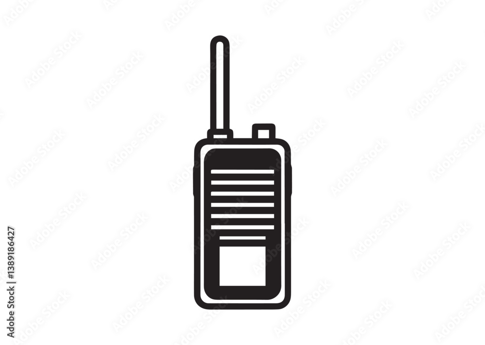 Walkie talkie silhouette, Walkie talkie Icon, Walkie talkie Black vector Walkie talkie silhouette, Walkie talkie Icon, Walkie talkie Black vector