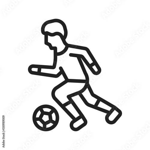 Soccer Player icon vector image. Suitable for mobile apps, web apps and print media.