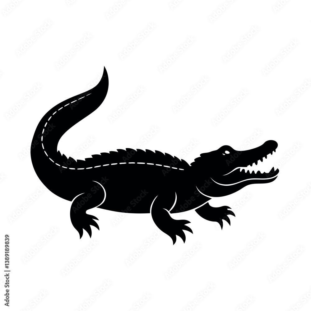 crocodile on white background crocodile on white background