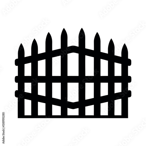 wrought iron fence isolated