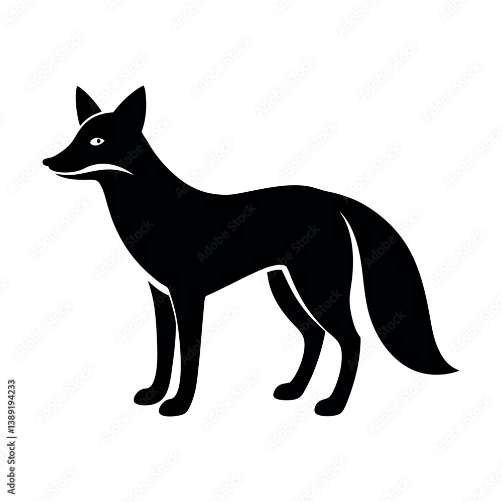 fox silhouette isolated on white fox silhouette isolated on white