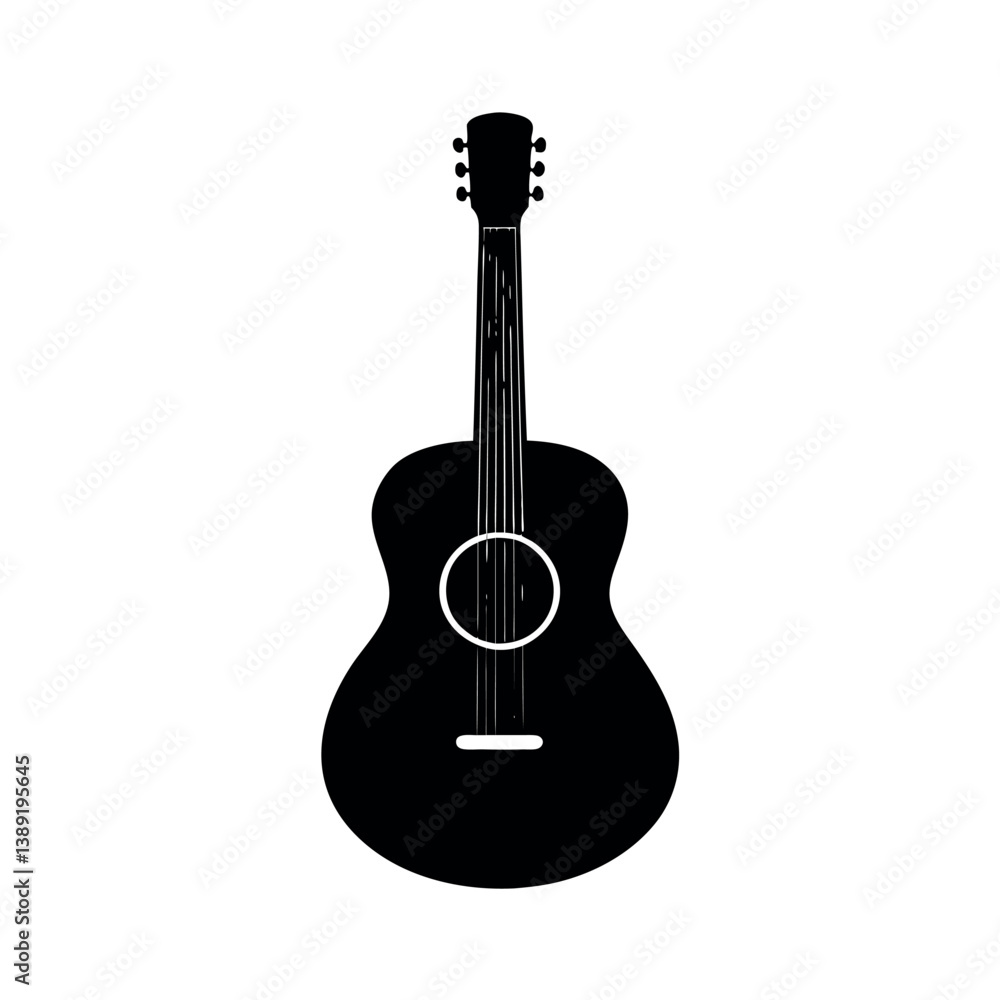 Fototapeta premium acoustic guitar vector illustration