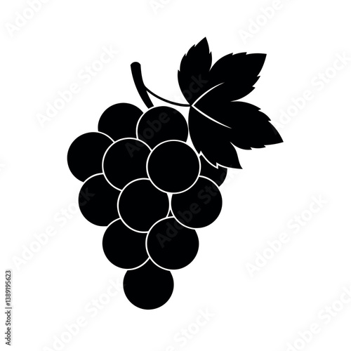 bunch of grapes vector illustration