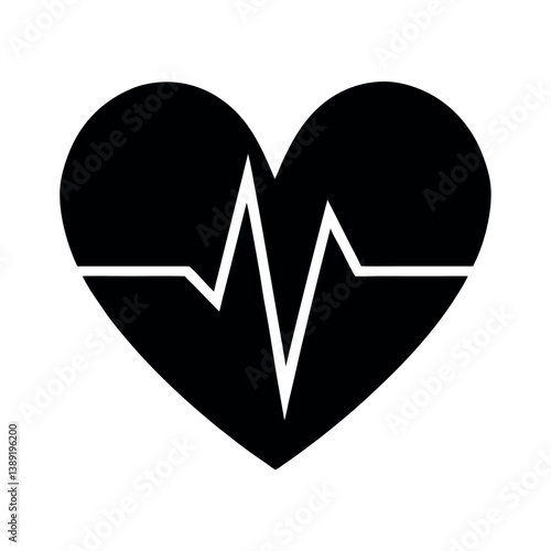 heart and heartbeat symbol