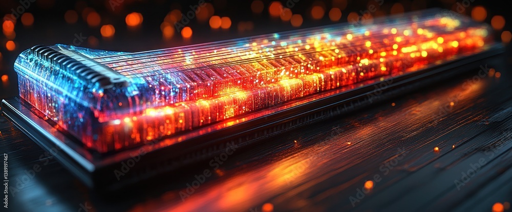 Fototapeta premium Futuristic glowing electronic device