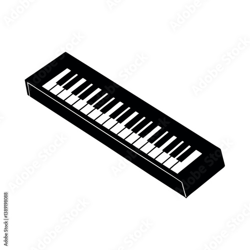 piano keys isolated on white