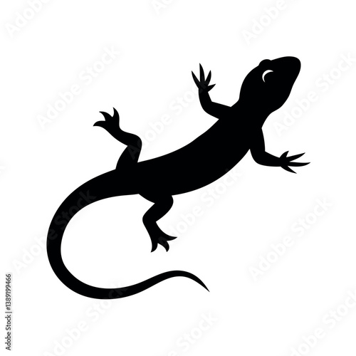 silhouette of chameleon