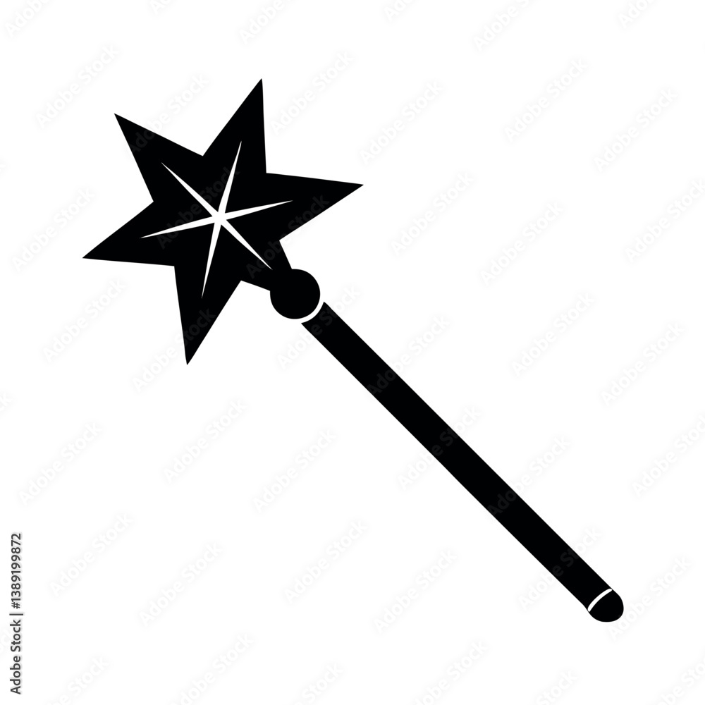 vector illustration of a magic wand vector illustration of a magic wand