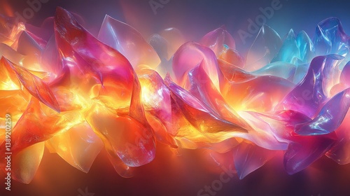 Abstract vibrant flowing shapes