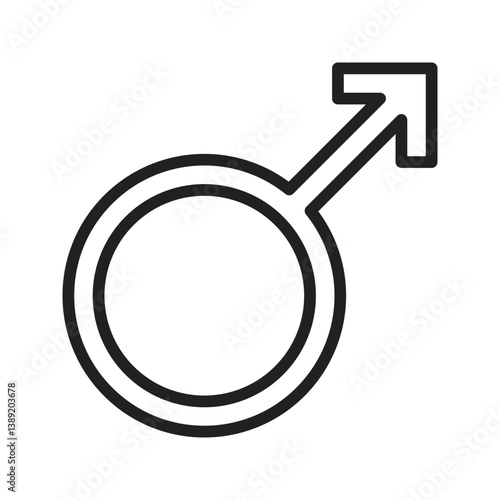 Male Sign icon vector image. Suitable for mobile apps, web apps and print media.