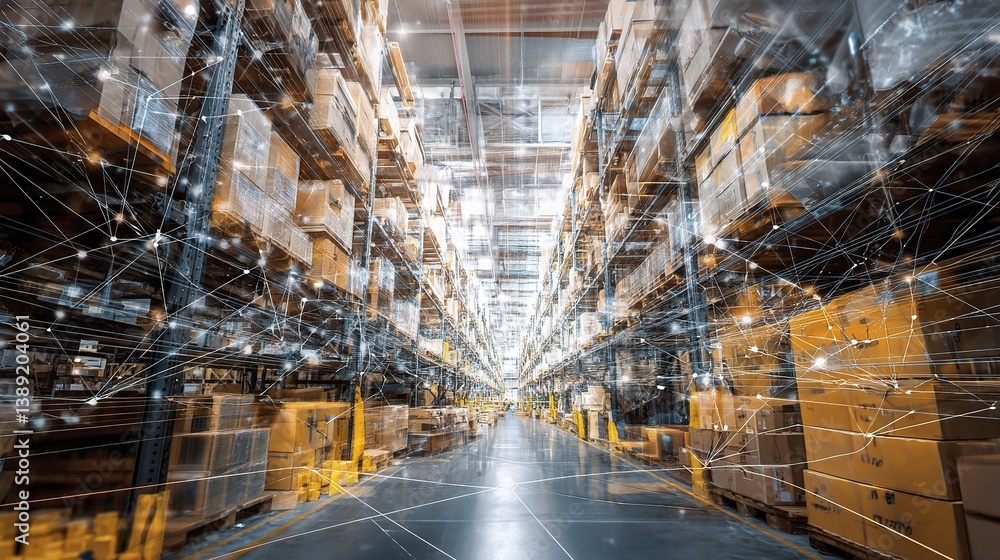 Digital Double Exposure of a Warehouse with Network Connections Digital Double Exposure of a Warehouse with Network Connections
