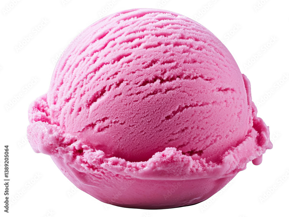 Isolated Pink Ice Cream Scoop On Transparent Background Photo Isolated Pink Ice Cream Scoop On Transparent Background Photo