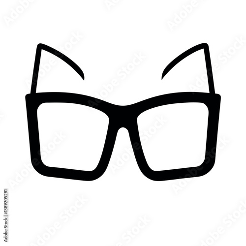 glasses on white background