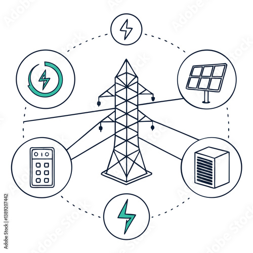 Minimalist Smart Grid Technology – Vector Design for Sustainable Energy Systems