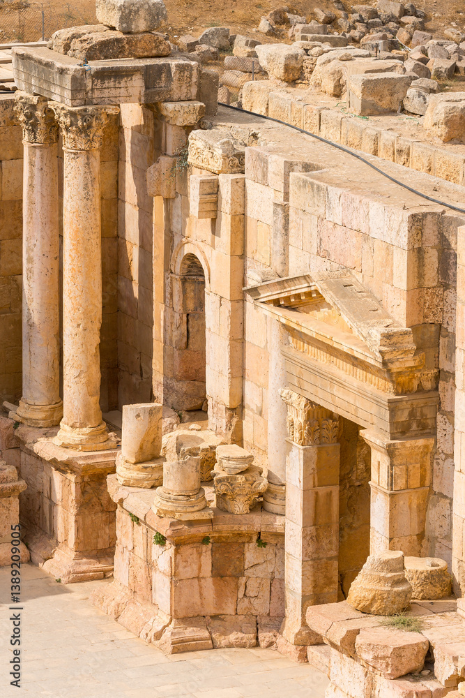 Amphitheater South Theatre in Jerash, Jordan Amphitheater South Theatre in Jerash, Jordan