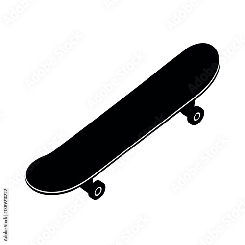 skateboard on white background