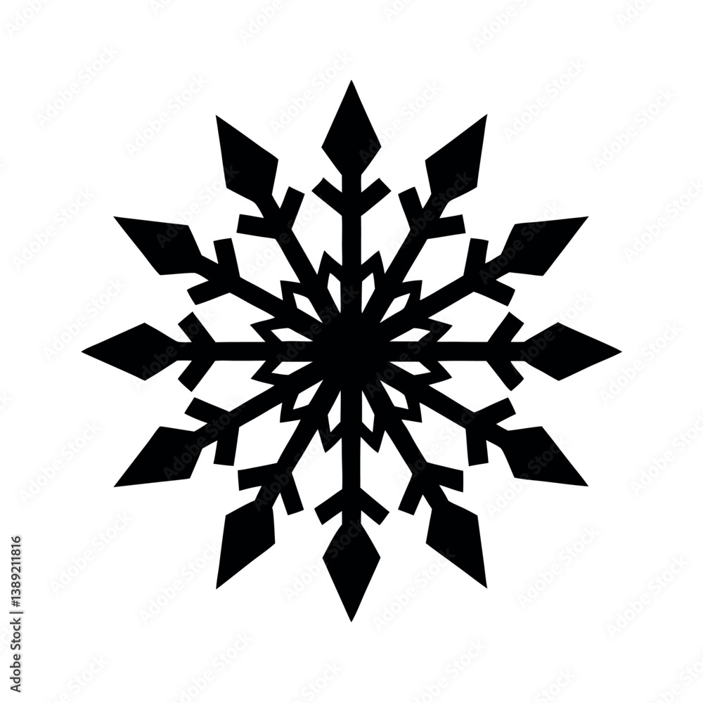 snowflake on white background snowflake on white background