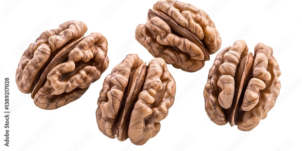 Isolated Photo Of Walnuts On Transparent Background Fresh Nuts
