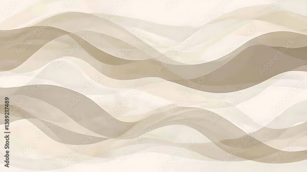 Fototapeta premium Abstract beige wavy background. (4)