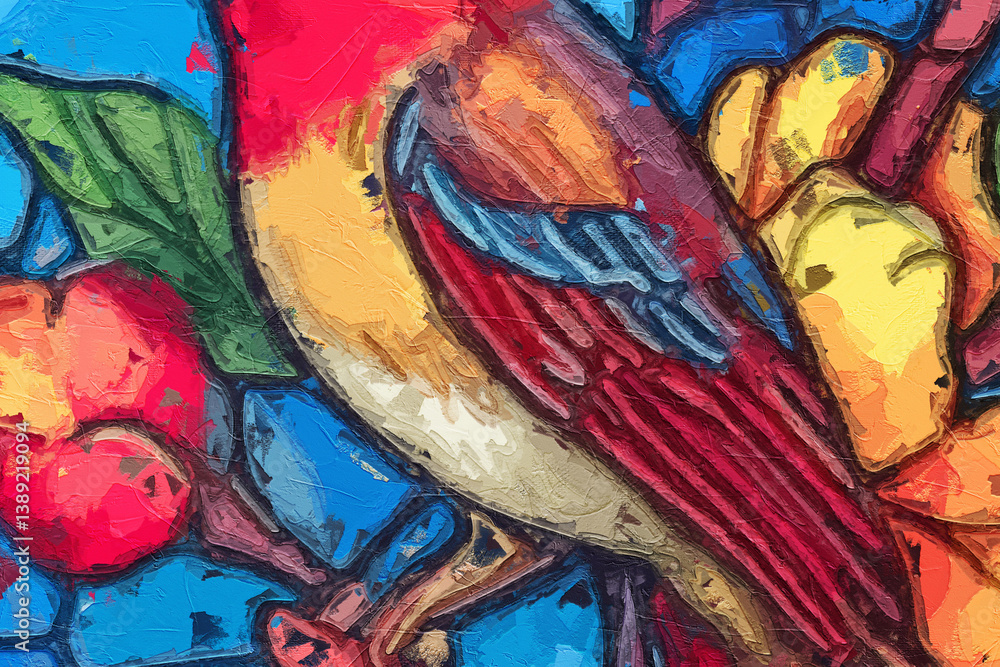 Obraz premium Various oil paintings, flowers, chrysanthemums, roses, peonies, birds, marine creatures, and beautiful Paisley