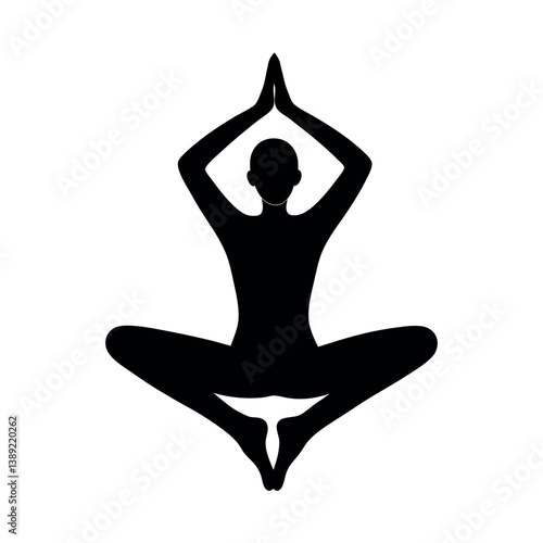 yoga silhouette vector