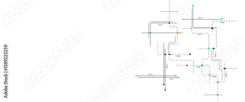 Abstract background electronic printed circuit board, with dot and connection line.