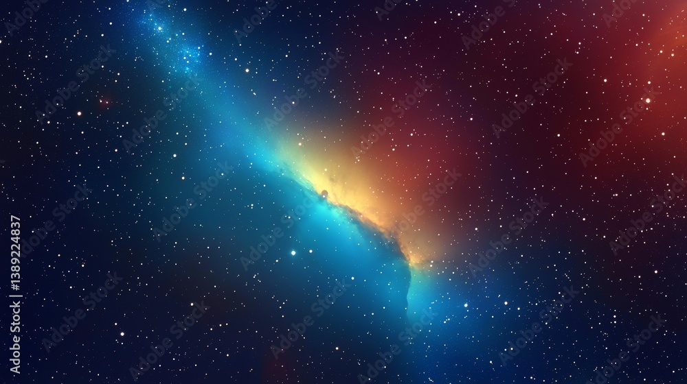 Fototapeta premium Ethereal Cosmic Nebula Infinite Galaxy Background Created by Generative AI
